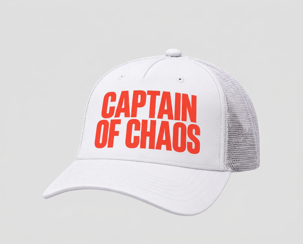 Captain Of Chaos White Nautical Hat