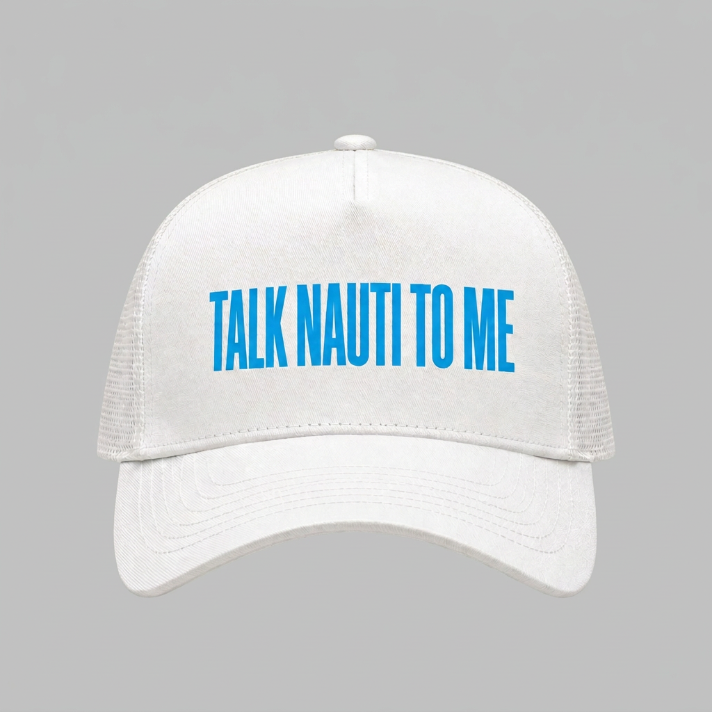 Talk Nauti To Me White Boat Hat
