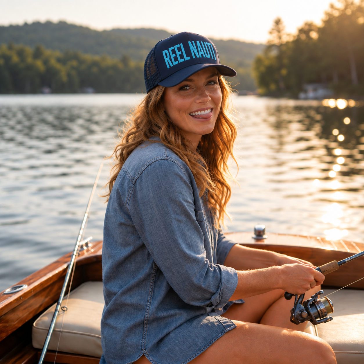Reel Nauti Navy Boat Hat Reel Nauti Navy Boat Hat