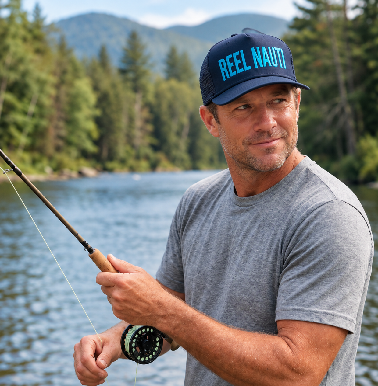 Reel Nauti Navy Boat Hat