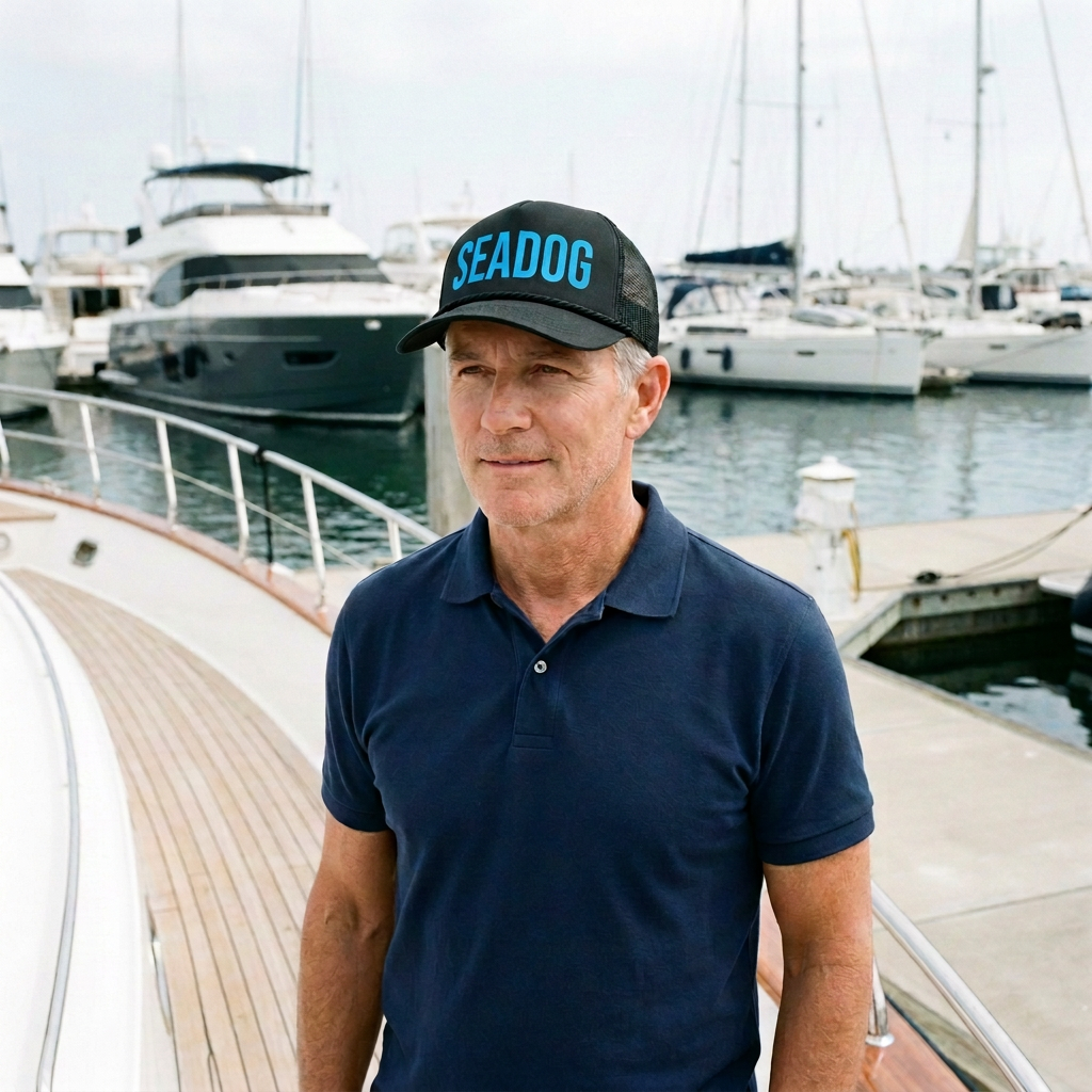 Seadog boat hat — lifestyle photo